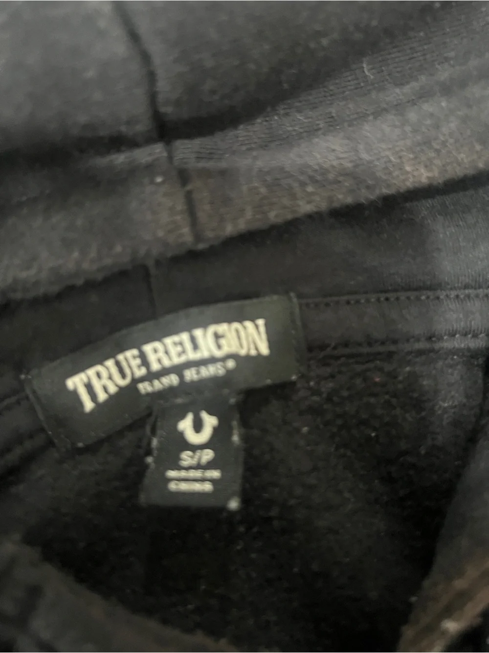 True Religion Kids Black Hoodie with Red Logo Zip Jacket